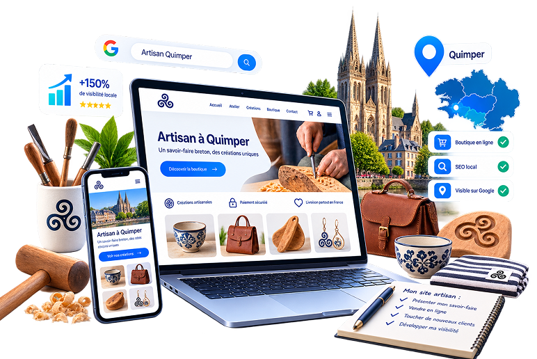 Guide Création de Site Internet pour Artisans à Quimper — Vendre en Ligne son Savoir-Faire Breton