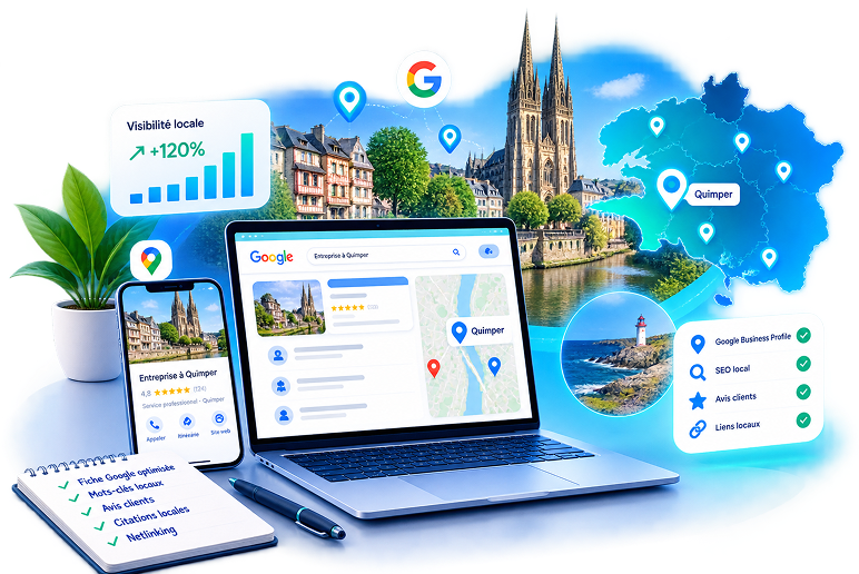 Guide du Référencement Local à Quimper — Être trouvé sur Google en Cornouaille